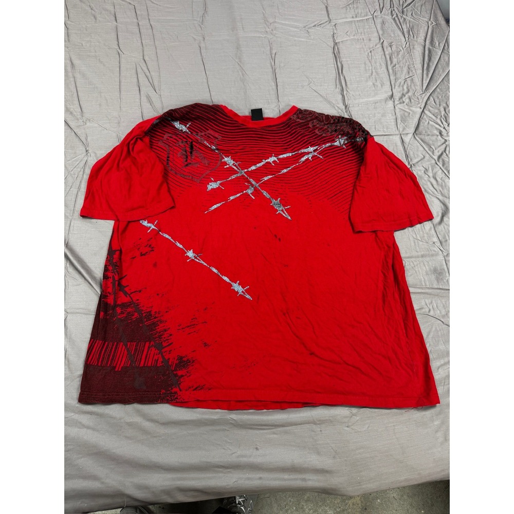 Karl Kani Gold Mens 4X Red Barbed Wire Graphic T-Shirt Vintage Y2K Streetwear